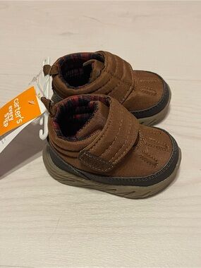 Carter's Brown Toddler Hook-and-Loop Quilted Boots